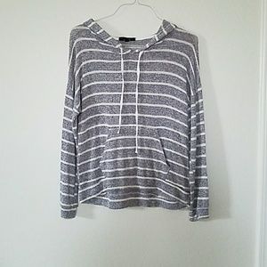 Striped gray thin sweatshirt